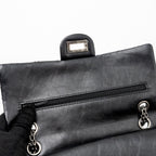 CHANEL SMALL 2.55 REISSUE FLAP BAG AGED CALFSKIN BLACK RUTHENIUM HARDWARE