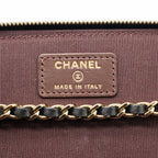 CHANEL LONG VANITY CASE LAMBSKIN BLACK LGHW