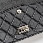 CHANEL SMALL 2.55 REISSUE FLAP BAG AGED CALFSKIN BLACK RUTHENIUM HARDWARE
