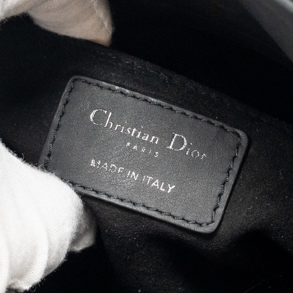 DIOR MINI LADY DIOR ULTRAMATTE CANNAGE CALFSKIN SO BLACK