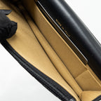 CHANEL PEARL CRUSH MINI FLAP WALLET WITH CHAIN LAMBSKIN BLACK GHW (MICROCHIP)