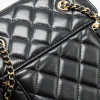 CHANEL LONG VANITY CASE LAMBSKIN BLACK LGHW