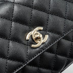 CHANEL SMALL COCO HANDLE CAVIAR BLACK LGHW (MICROCHIP)