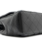 CHANEL CLASSIC JUMBO SINGLE FLAP BAG LAMBSKIN BLACK SHW