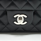 CHANEL LAMBSKIN RECTANGULAR MINI FLAP BAG IN BLACK SHW