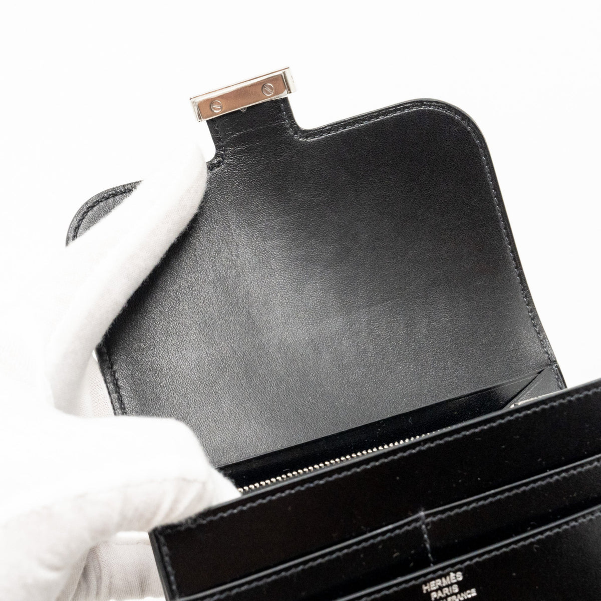 HERMES CONSTANCE WALLET BOX BLACK SHW