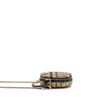 Chanel 19A Egypt Oval Camera Case Tweed Multicolour GHW