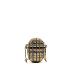 Chanel 19A Egypt Oval Camera Case Tweed Multicolour GHW
