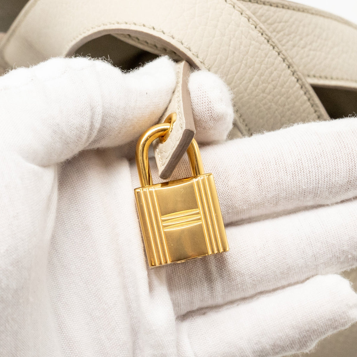 Hermes Picotin 18 Lock Bag clemence beton GHW