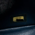 Chanel Classic maxi double flap bag lambskin blue SHW