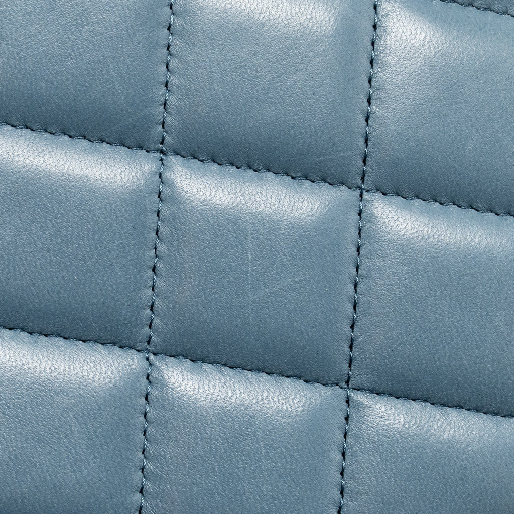 Chanel Classic maxi double flap bag lambskin blue SHW