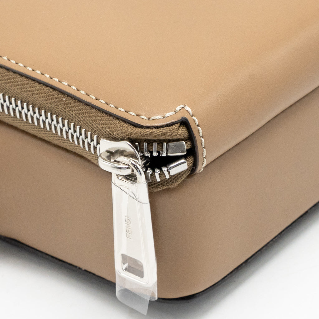 Fendi Squared FF Camera Case Organizer Bag Calfskin/FF Canvas Sand/Brown SHW