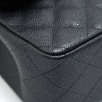 CHANEL JUMBO CLASSIC DOUBLE FLAP CAVIAR BLACK GHW