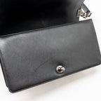 CHANEL CHEVRON MEDIUM BOY BAG CALFSKIN BLACK RUTHENIUM SHW