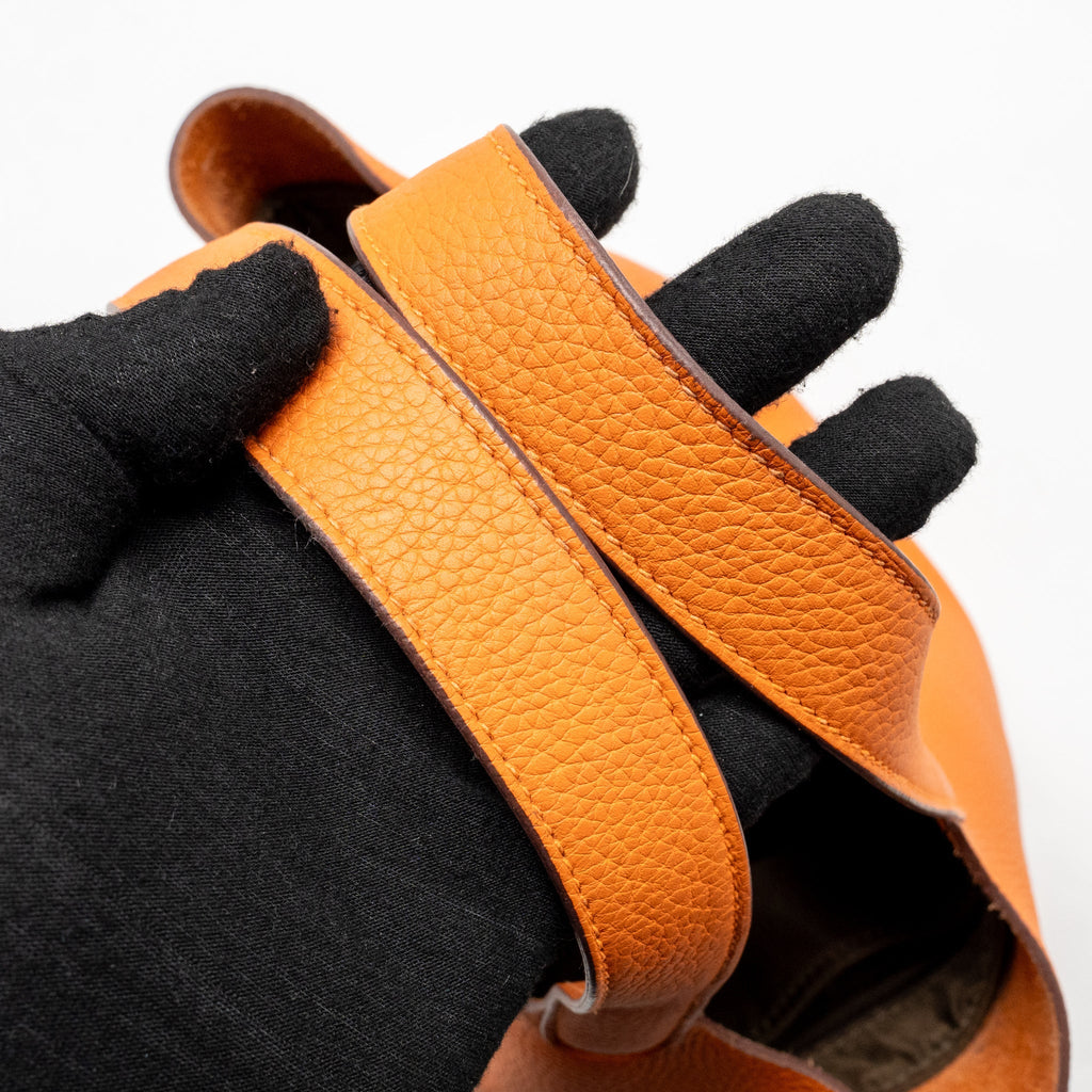 Hermes picotin 22 lock bag clemence orange GHW