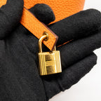 Hermes picotin 22 lock bag clemence orange GHW