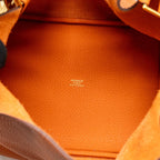 Hermes picotin 22 lock bag clemence orange GHW