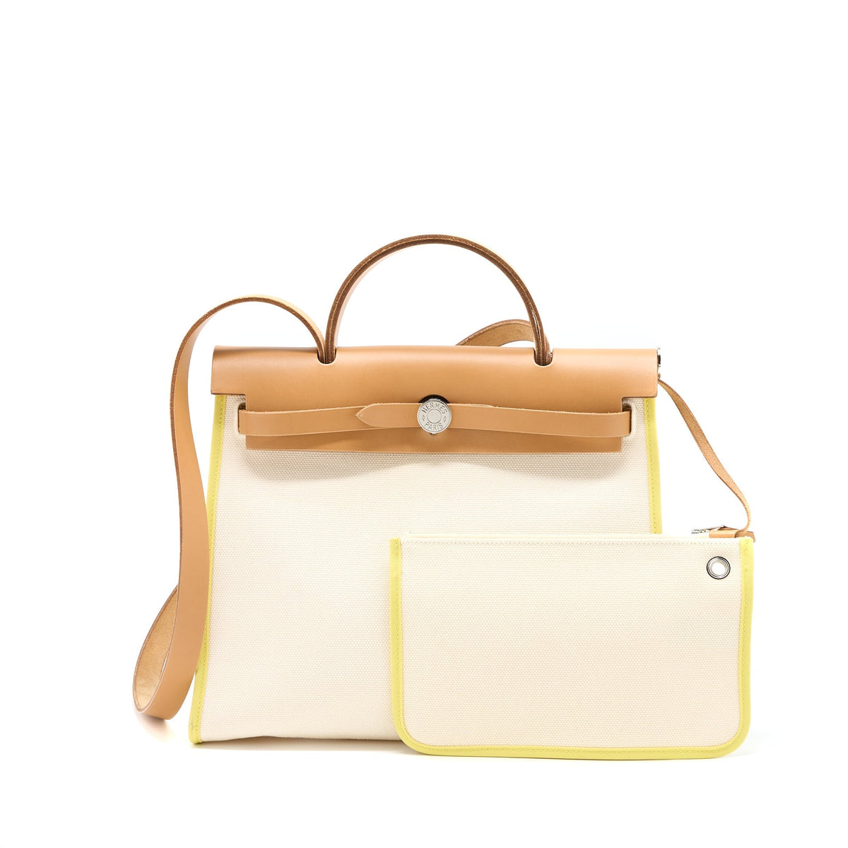 Hermes Herbag Zip 31 Bag Hunter/Canvas Multicolour SHW