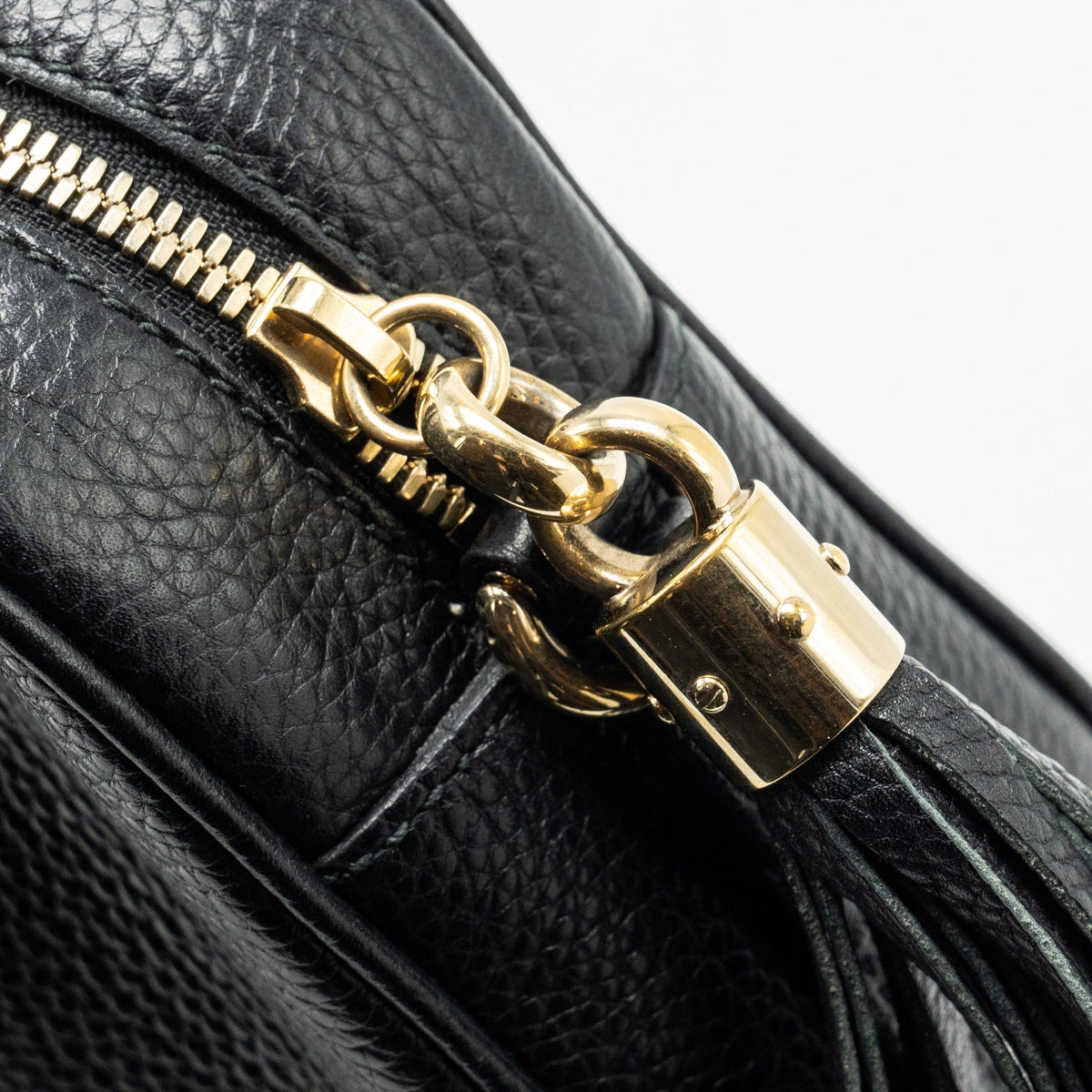 GUCCI DISCO SOHO CAMERA BAG GRAINED CALFSKIN BLACK GHW