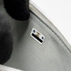 CHANEL 23P RAINBOW LETTER HANDLE MINI WALLET ON CHAIN CALFSKIN WHITE GHW (MICROCHIP)