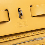 Hermes Herbag 31 Zip Bag CANVAS/HUNTER LEATHER Paille SHW