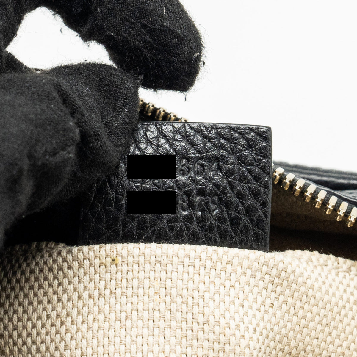 GUCCI DISCO SOHO CAMERA BAG GRAINED CALFSKIN BLACK GHW