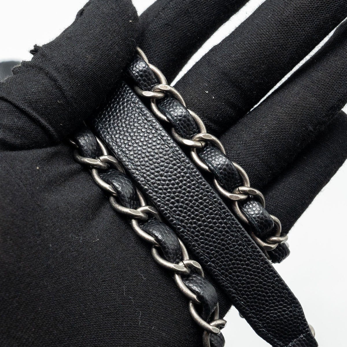 CHANEL LARGE COCO HANDLE CAVIAR BLACK RUTHENIUM HARDWARE