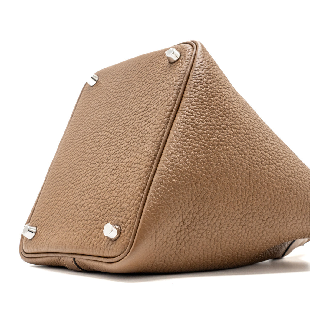Hermes picotin 18 lock bag clemence alezan / Biscuit SHW