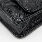 CHANEL CLASSIC WALLET ON CHAIN CAVIAR BLACK GHW