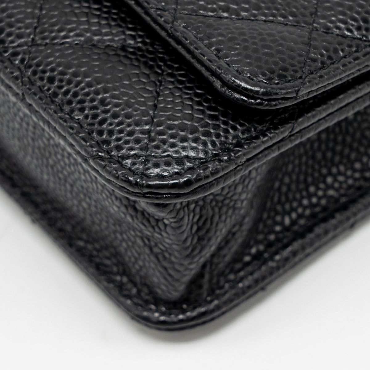 CHANEL CLASSIC WALLET ON CHAIN CAVIAR BLACK GHW