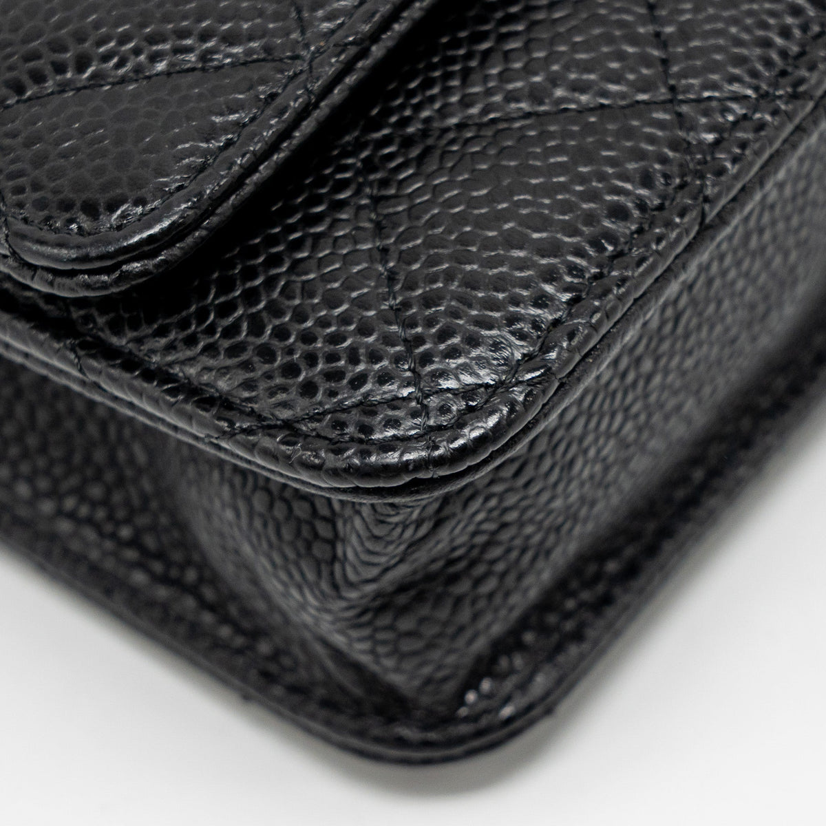 CHANEL CLASSIC WALLET ON CHAIN CAVIAR BLACK GHW