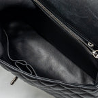 CHANEL LARGE COCO HANDLE CAVIAR BLACK RUTHENIUM HARDWARE