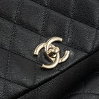CHANEL TRIPLE POCKET BACKPACK CAVIAR BLACK LGHW (MICROCHIP)