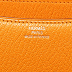 Hermes Mini Constance chevron mysore orange / rose azalee SHW