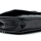 CHANEL BOY WALLET ON CHAIN LAMBSKIN BLACK RUTHENIUM HARDWARE