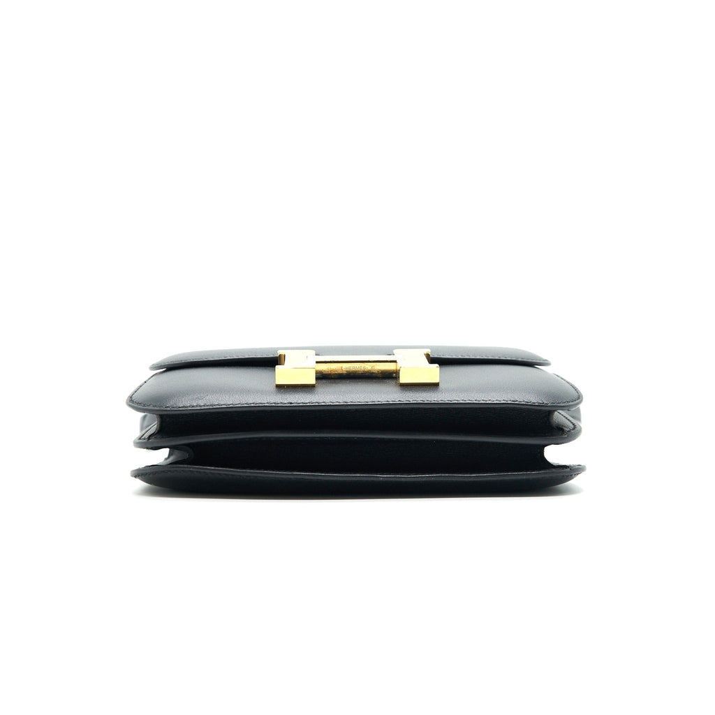 HERMES MINI CONSTANCE SWIFT LEATHER BLACK GHW