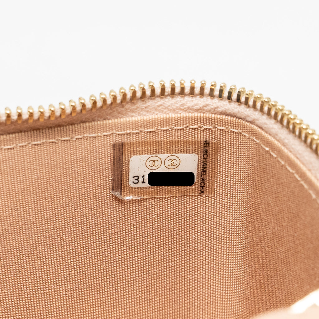 Chanel Top Handle Mini Vanity Lambskin Beige GHW