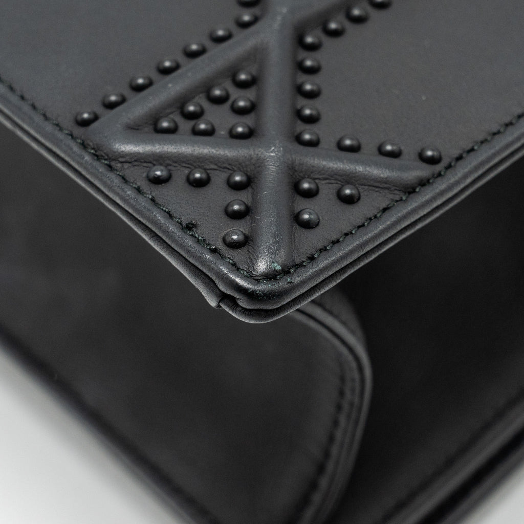 DIOR MEDIUM STUDDED DIORAMA CALFSKIN SO BLACK