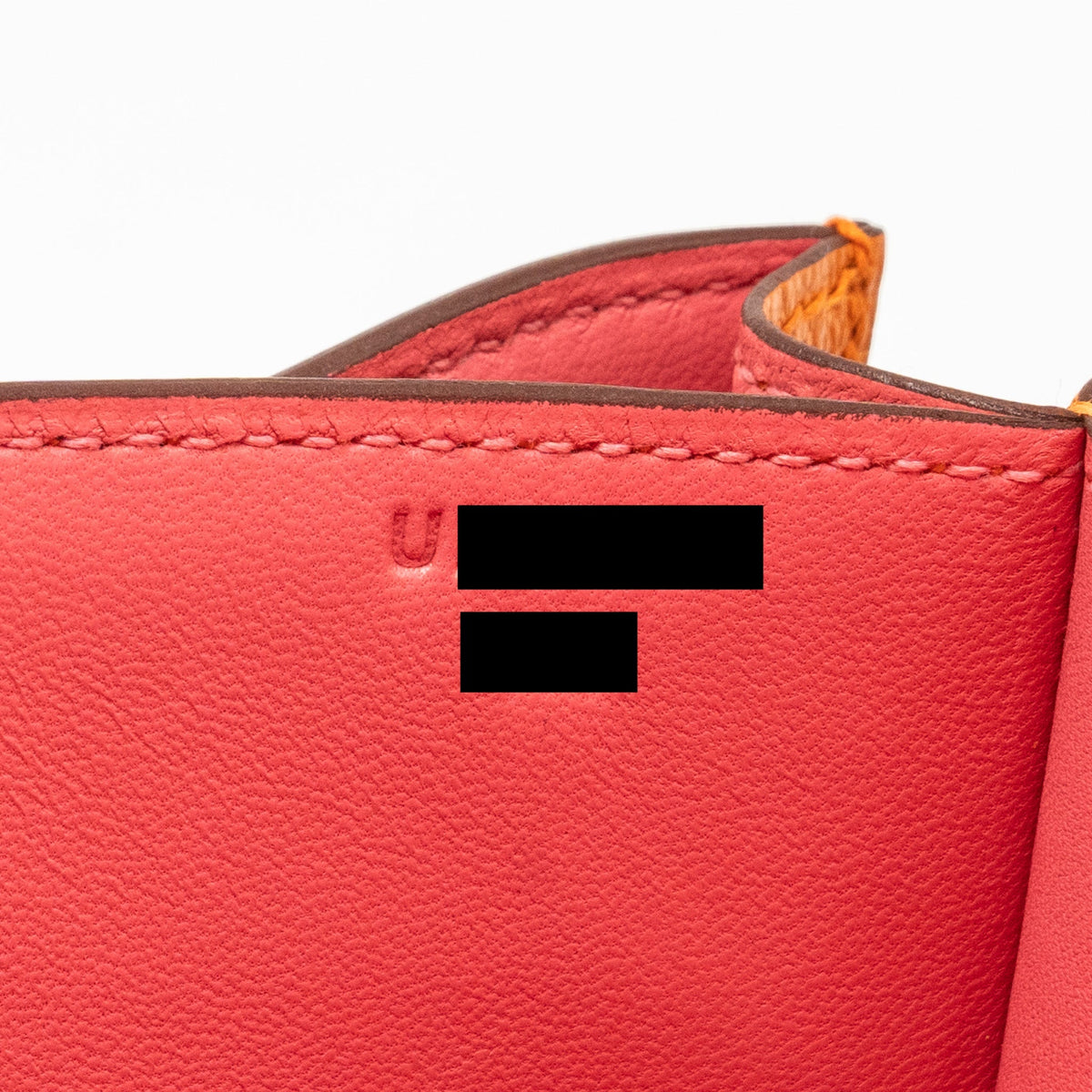 Hermes Mini Constance chevron mysore orange / rose azalee SHW