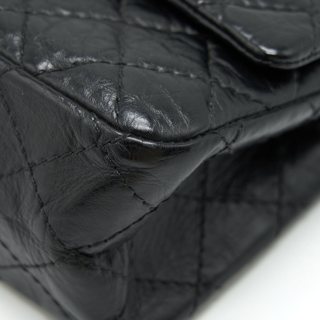 CHANEL SMALL REISSUE 2.55 HANDBAG BLACK GHW