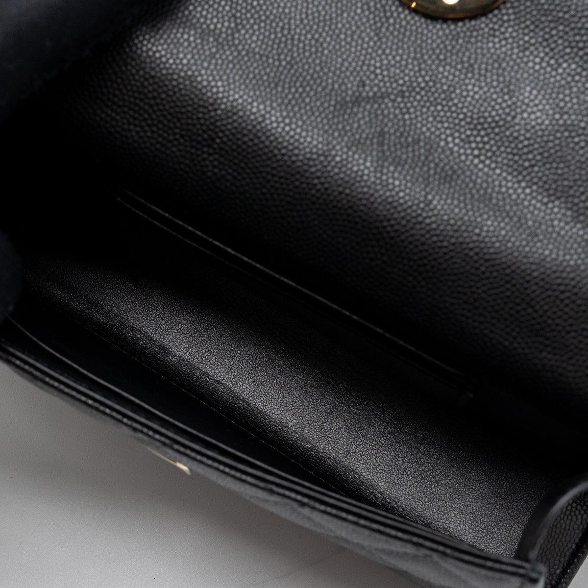 CHANEL TOP HANDLE MINI FLAP BAG WITH CHAIN CAVIAR BLACK LGHW (MICROCHIP)