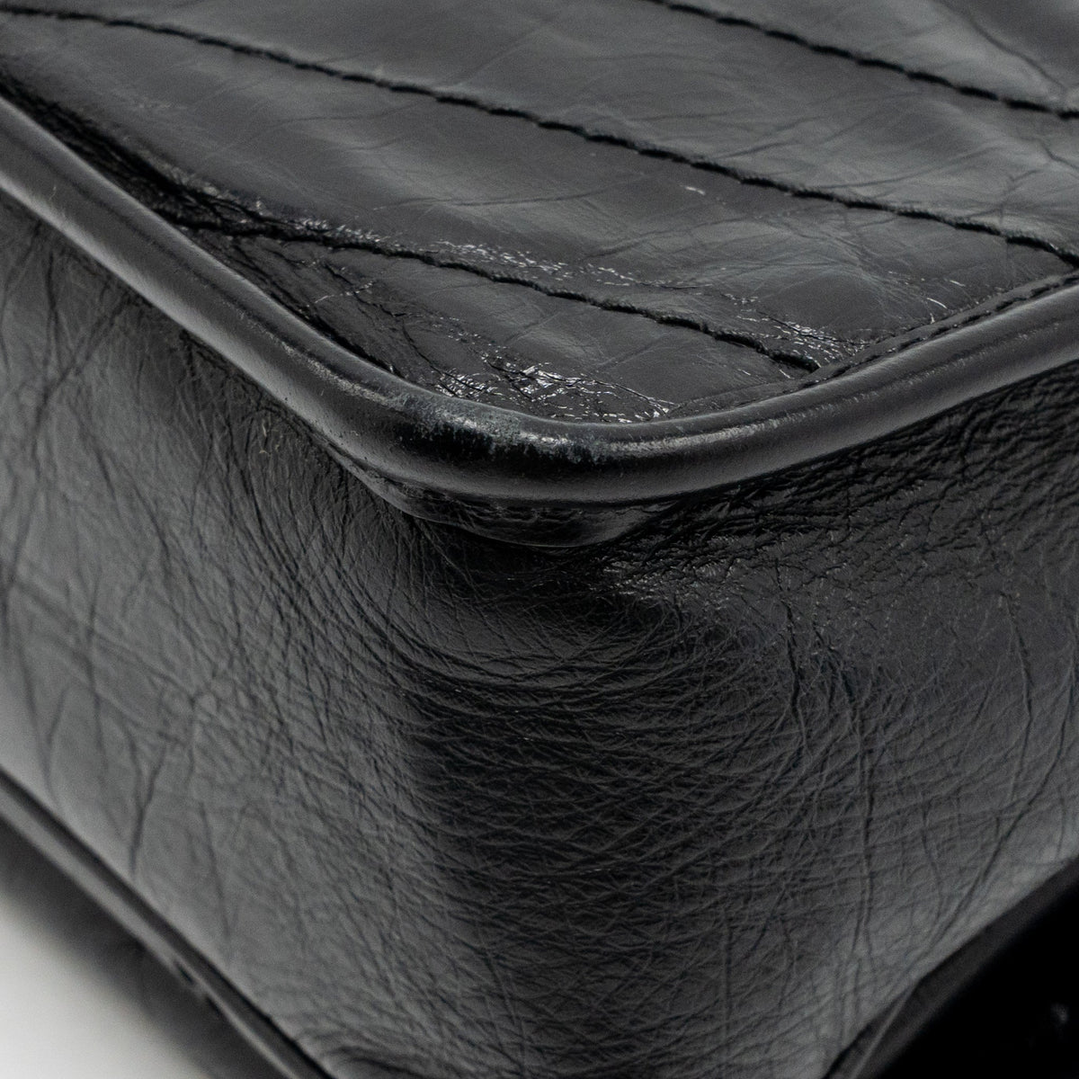 Saint Laurent/YSL Niki Baby Aged Calfskin Black SHW