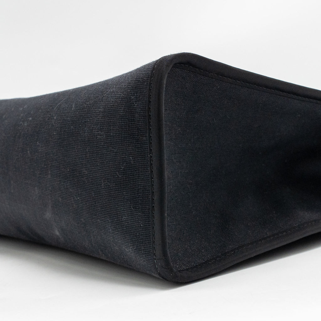 Hermes herbag 31 zip bag canvas/Hunter leather black SHW