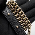 CHANEL NORTH SOUTH BOY BAG CAVIAR BLACK LGHW