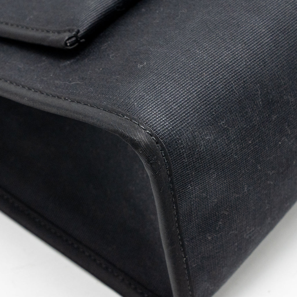 Hermes herbag 31 zip bag canvas/Hunter leather black SHW
