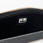 CHANEL TOP HANDLE LONG VANITY CASE LAMBSKIN BLACK LGHW (MICROCHIP)