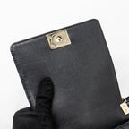 CHANEL NORTH SOUTH BOY BAG CAVIAR BLACK LGHW