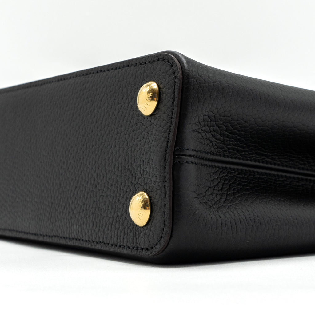 LOUIS VUITTON CAPUCINES BB TAURILLON BLACK GHW(NEW VERSION)