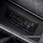 CHANEL NORTH SOUTH BOY BAG CAVIAR BLACK LGHW