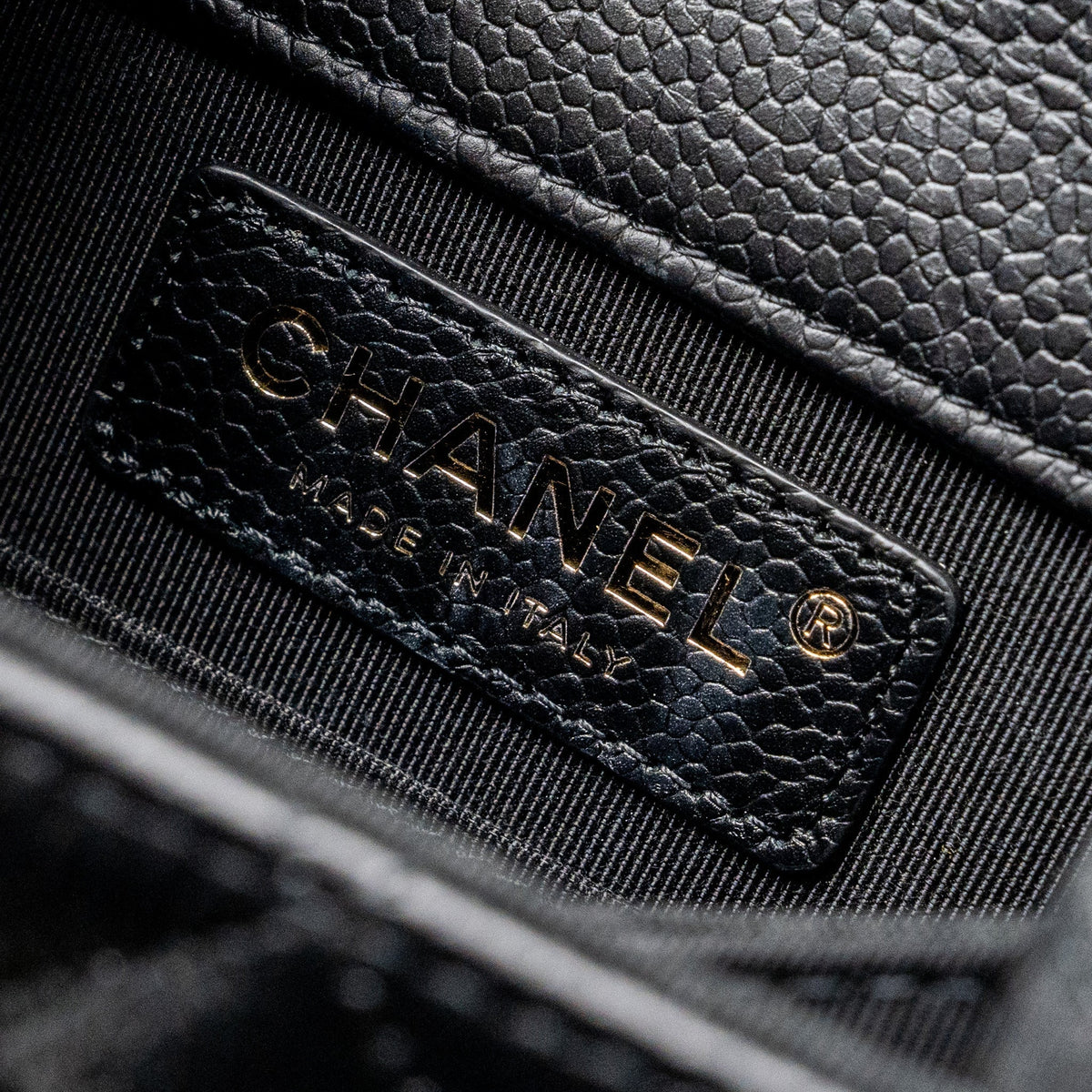 CHANEL NORTH SOUTH BOY BAG CAVIAR BLACK LGHW